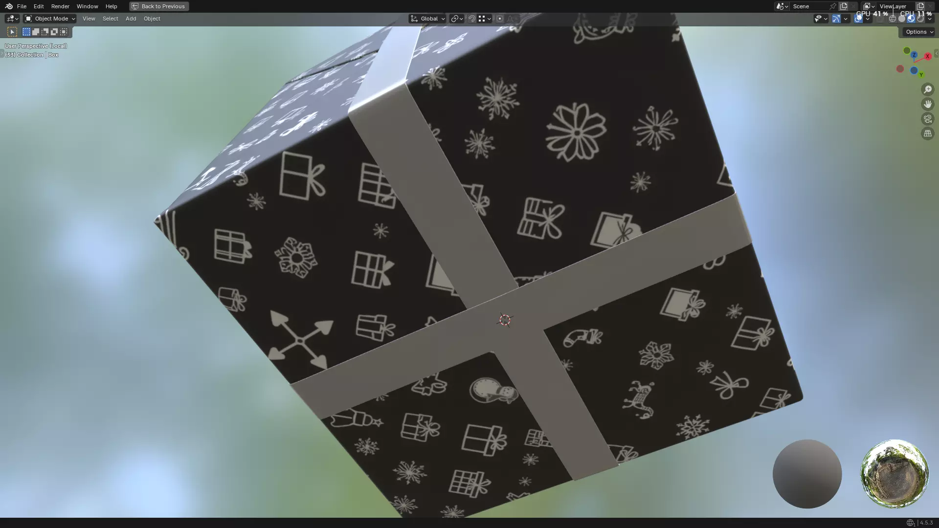 Christmas Present PBR 01 3D model_12