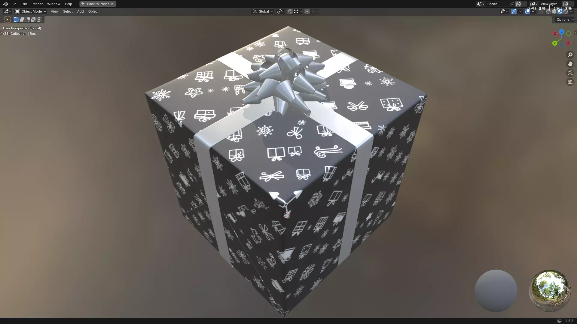 Christmas Present PBR 01 3D model_9