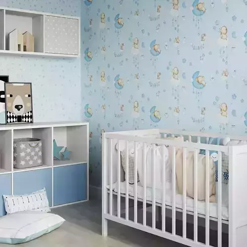 Playful Kids Stars  Clouds Wallpaper