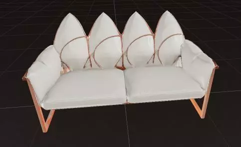 Lushin Three Seater Sofa 3D model_5