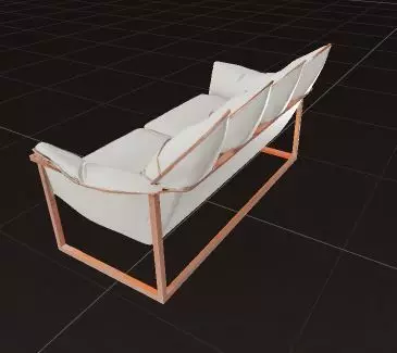 Lushin Three Seater Sofa 3D model_7