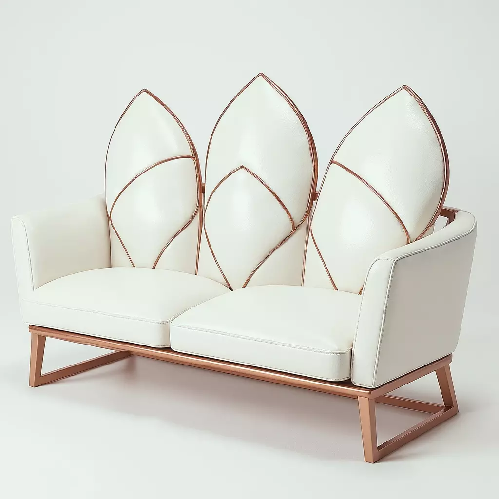 Lushin Three Seater Sofa 3D model_2