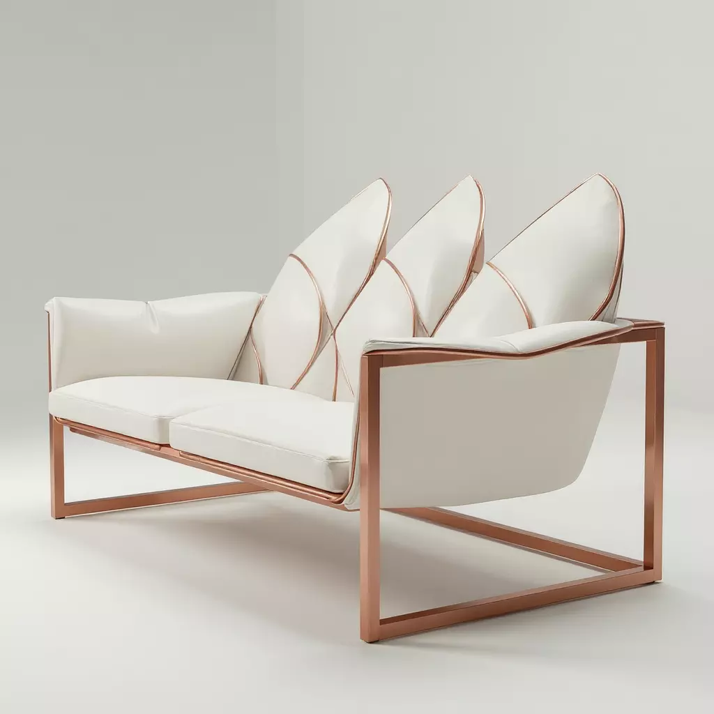 Lushin Three Seater Sofa 3D model_3