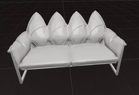 Lushin Three Seater Sofa 3D model_8