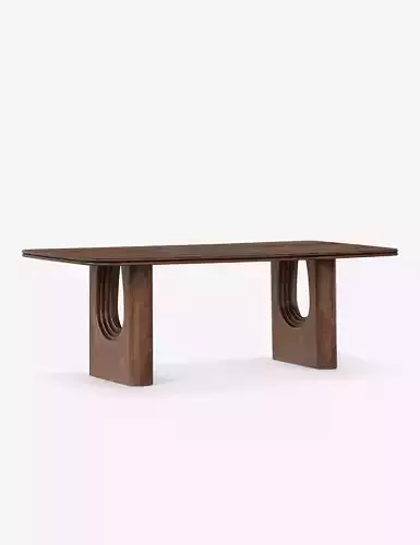 Dining table realistic wood simulation 