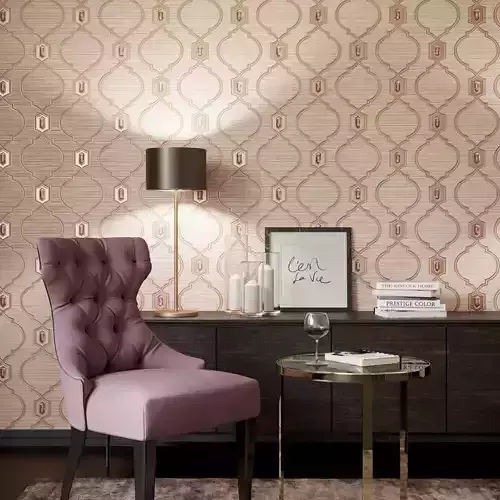 Gilded Gem Trellis Wallpaper 