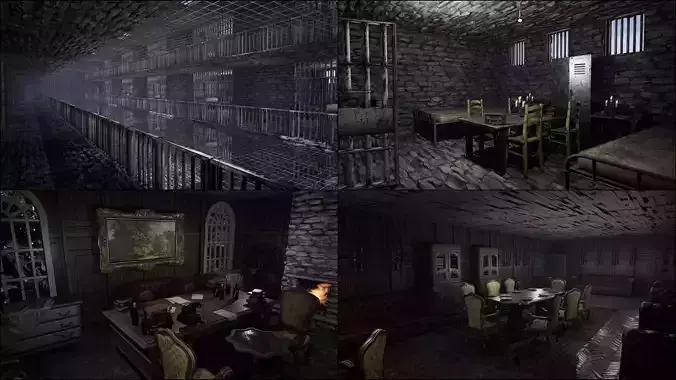 Old Stone Grotto Prison Forgotten Fortress of Stone Dungeon