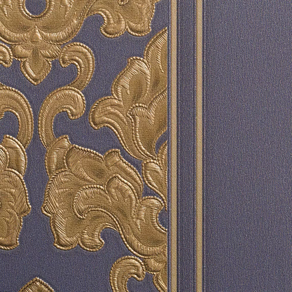 Royal Gold Stripe Damask Wallpaper Texture_1