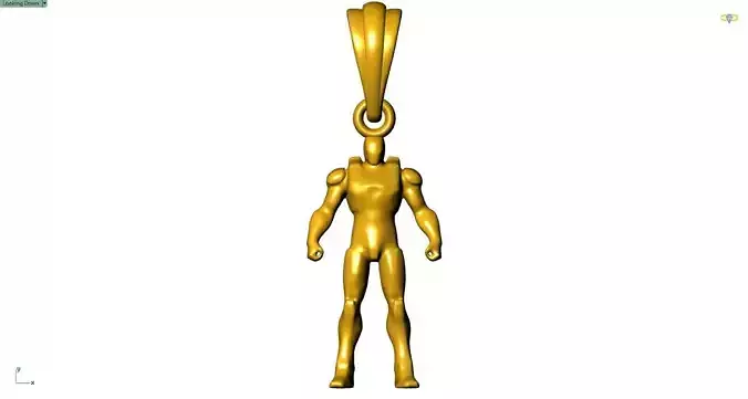 Robot Pendant Futuristic 3D Jewelry Model STL 3DM