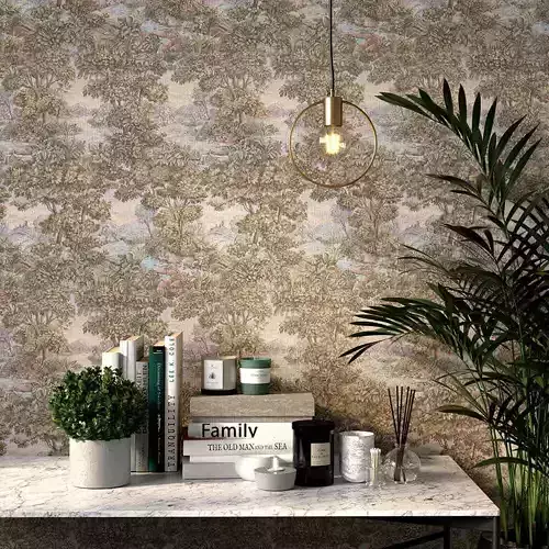 Vintage Tapestry Landscape Wallpaper 