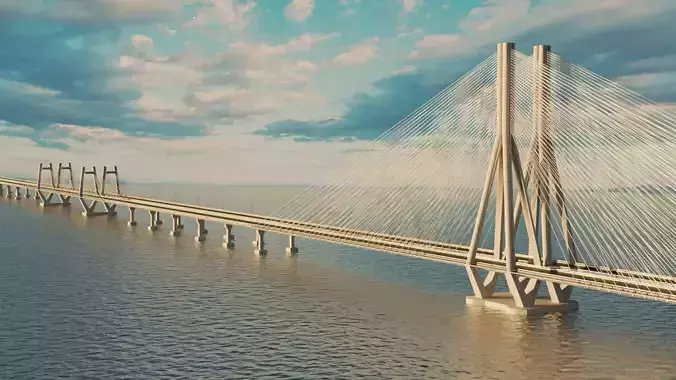 Bandra Worli Sea Link 3D Model