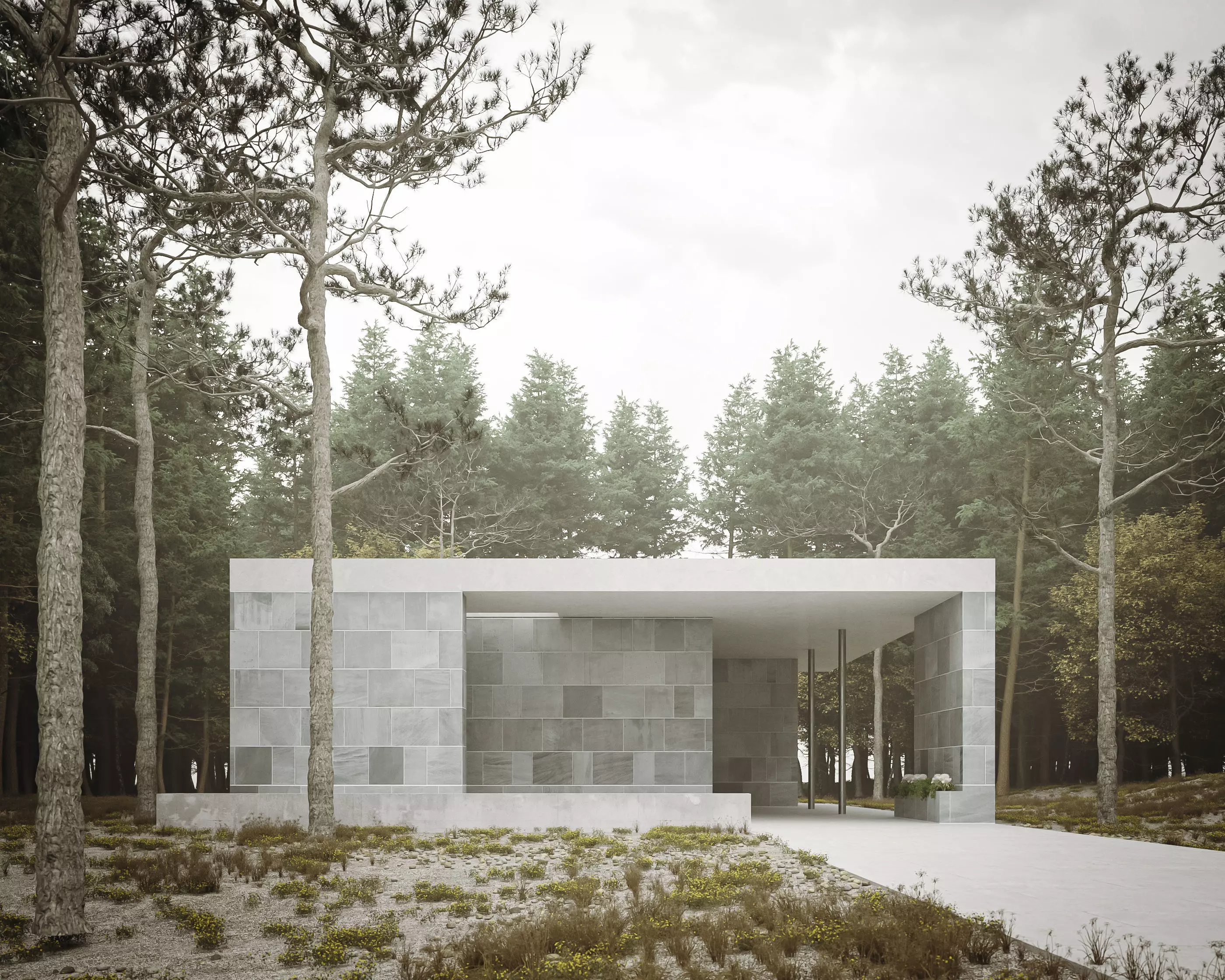 replica model Kahn Architected Building 3D model