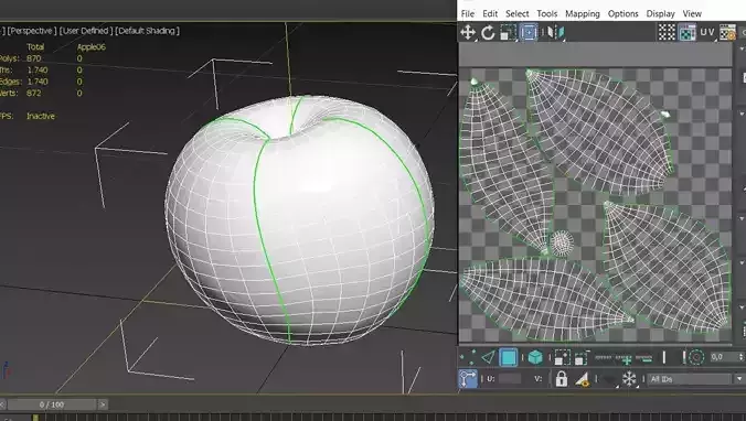 Apple M06 Low-poly 3D model 4