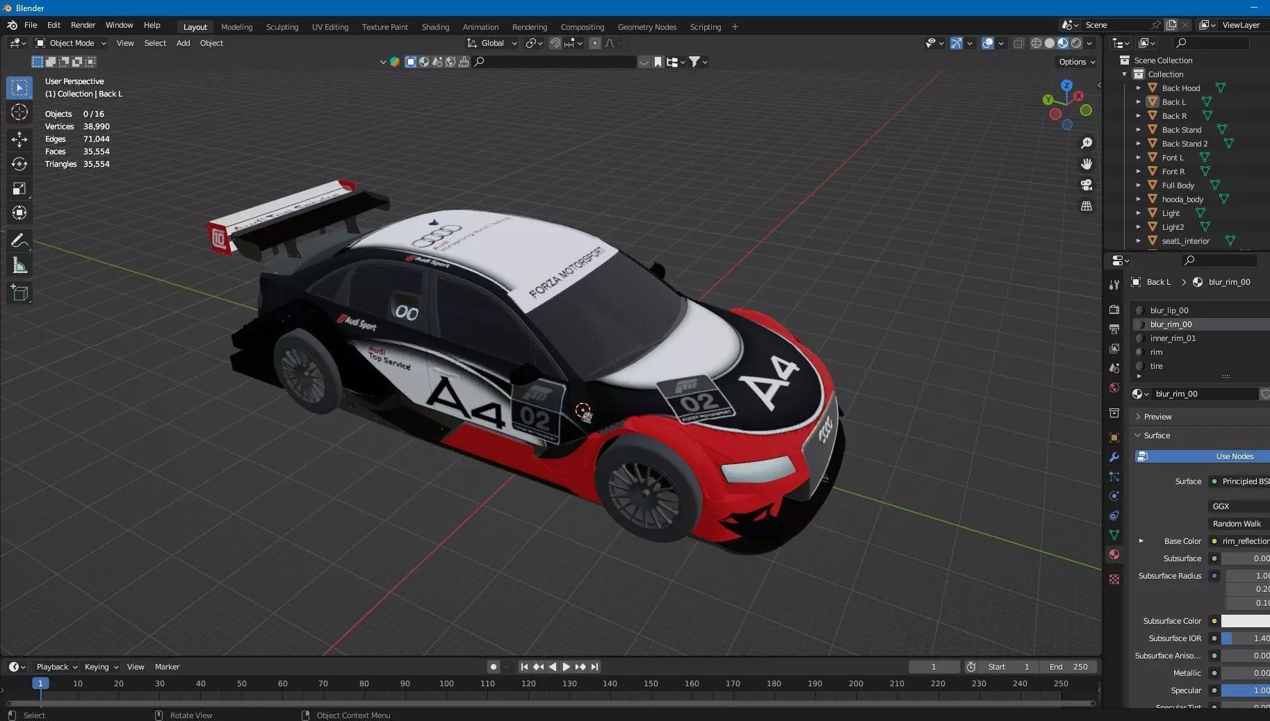 Nissan GT-R Nismo 2024 Race Car 3D Model Low-poly 3D model_22