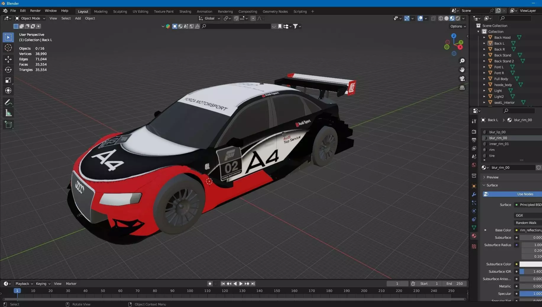 Nissan GT-R Nismo 2024 Race Car 3D Model Low-poly 3D model_20