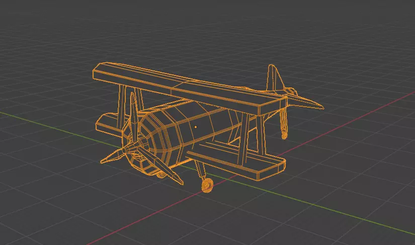 Rusty Vintage Biplane - Low-Poly 3D Model for Games  Animation Low-poly 3D model_9