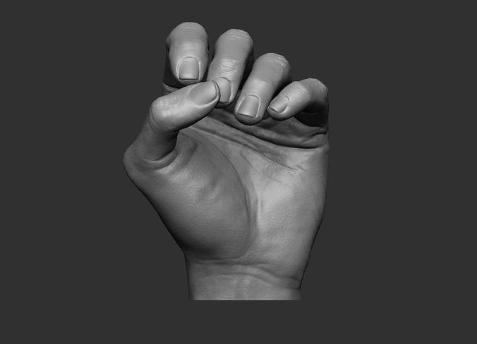 Hand pose 5 3D print model