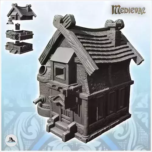 Medieval alchemists workshop with annexed cistern and alcove win