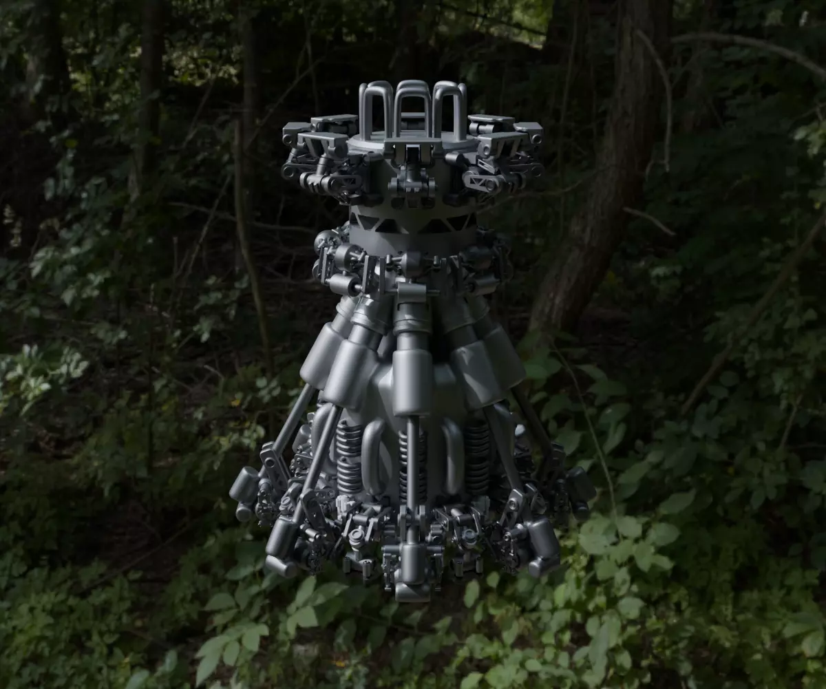 Scifi Ionic Reactor Concept 3D model_8