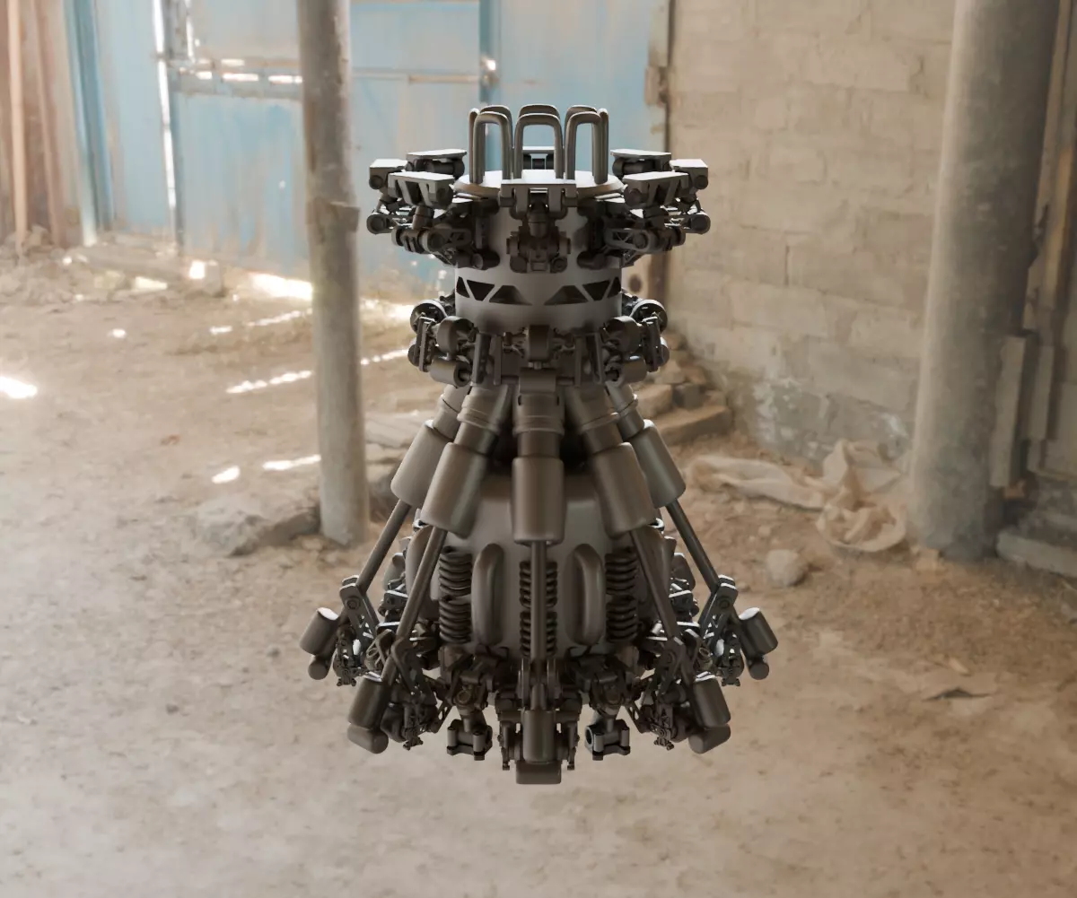 Scifi Ionic Reactor Concept 3D model_12