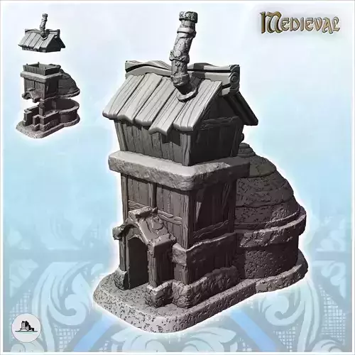 Medieval workshop with large annex tank and drain pipes 21 - Med