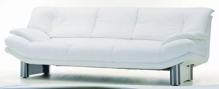 Couch leather sofa with metal legs Free 3D model