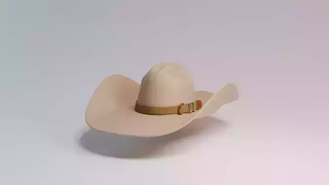 3D model of a Cattleman cowboy hat Low-poly 3D model