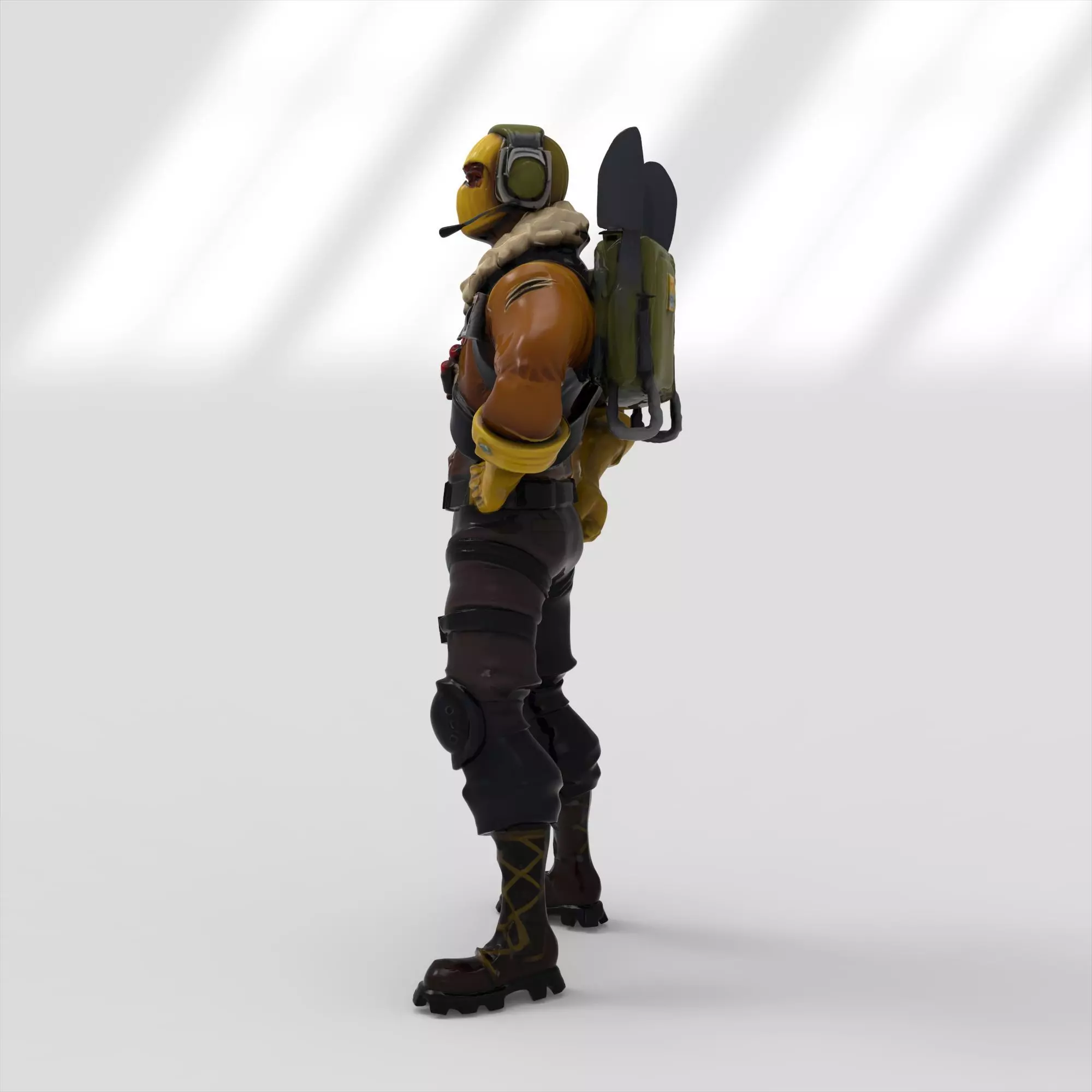 Raptor skin from Fortnite 3D model_4