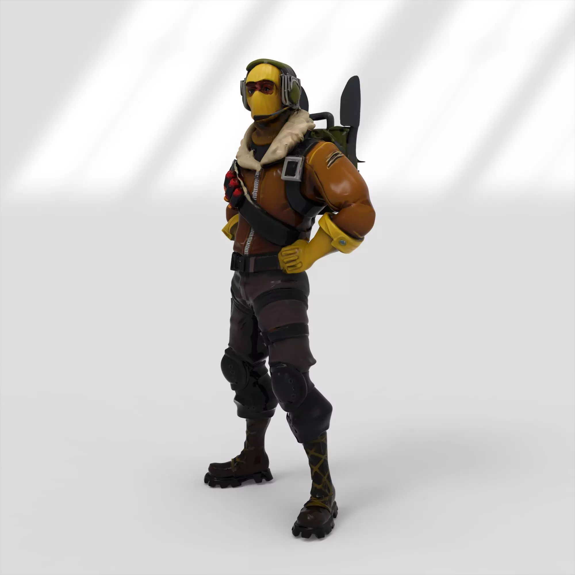 Raptor skin from Fortnite 3D model_3