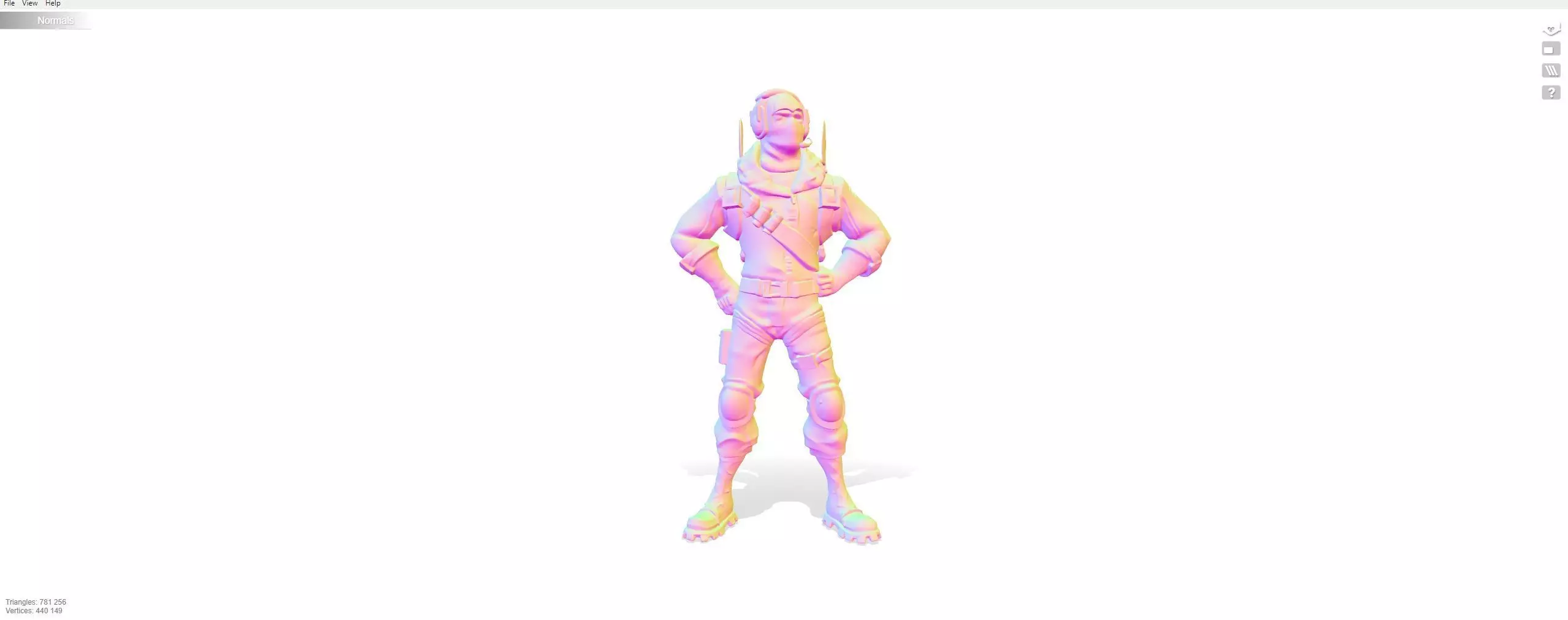 Raptor skin from Fortnite 3D model_10