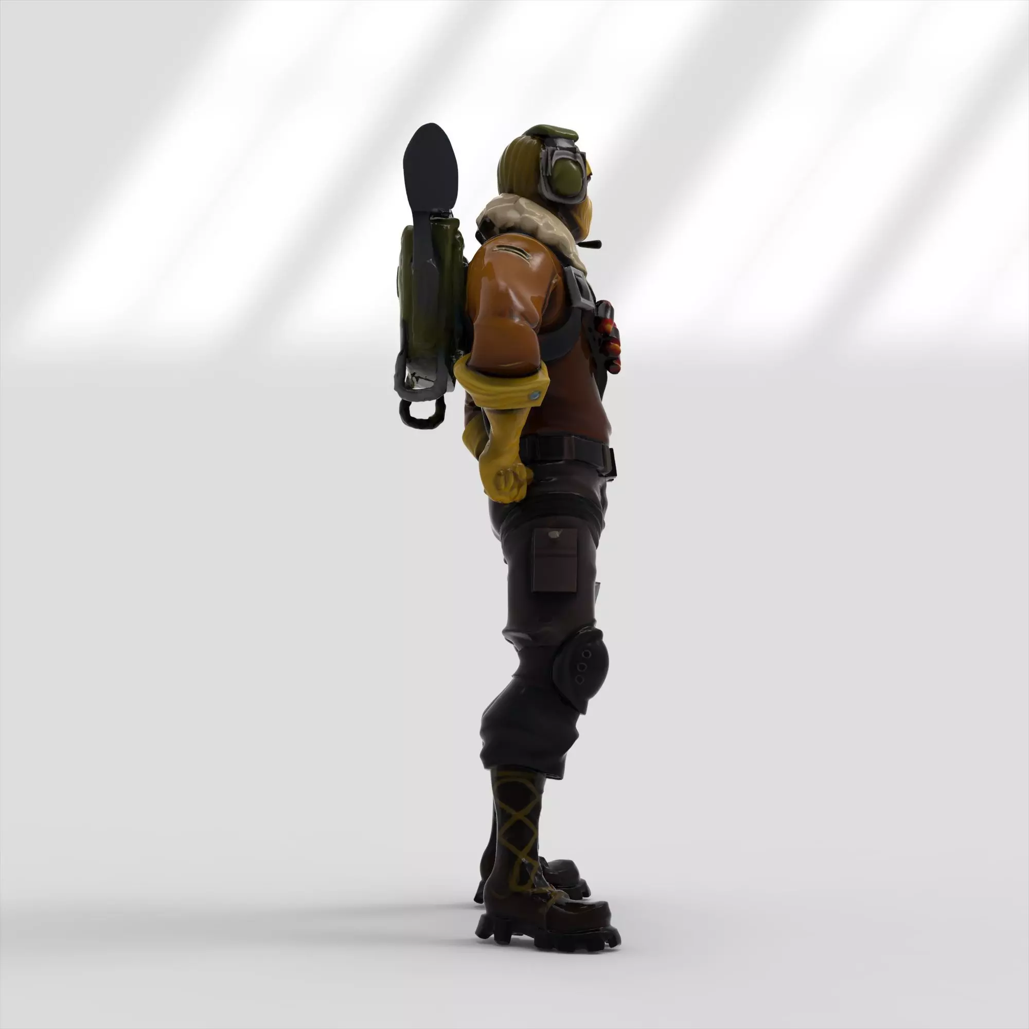 Raptor skin from Fortnite 3D model_7
