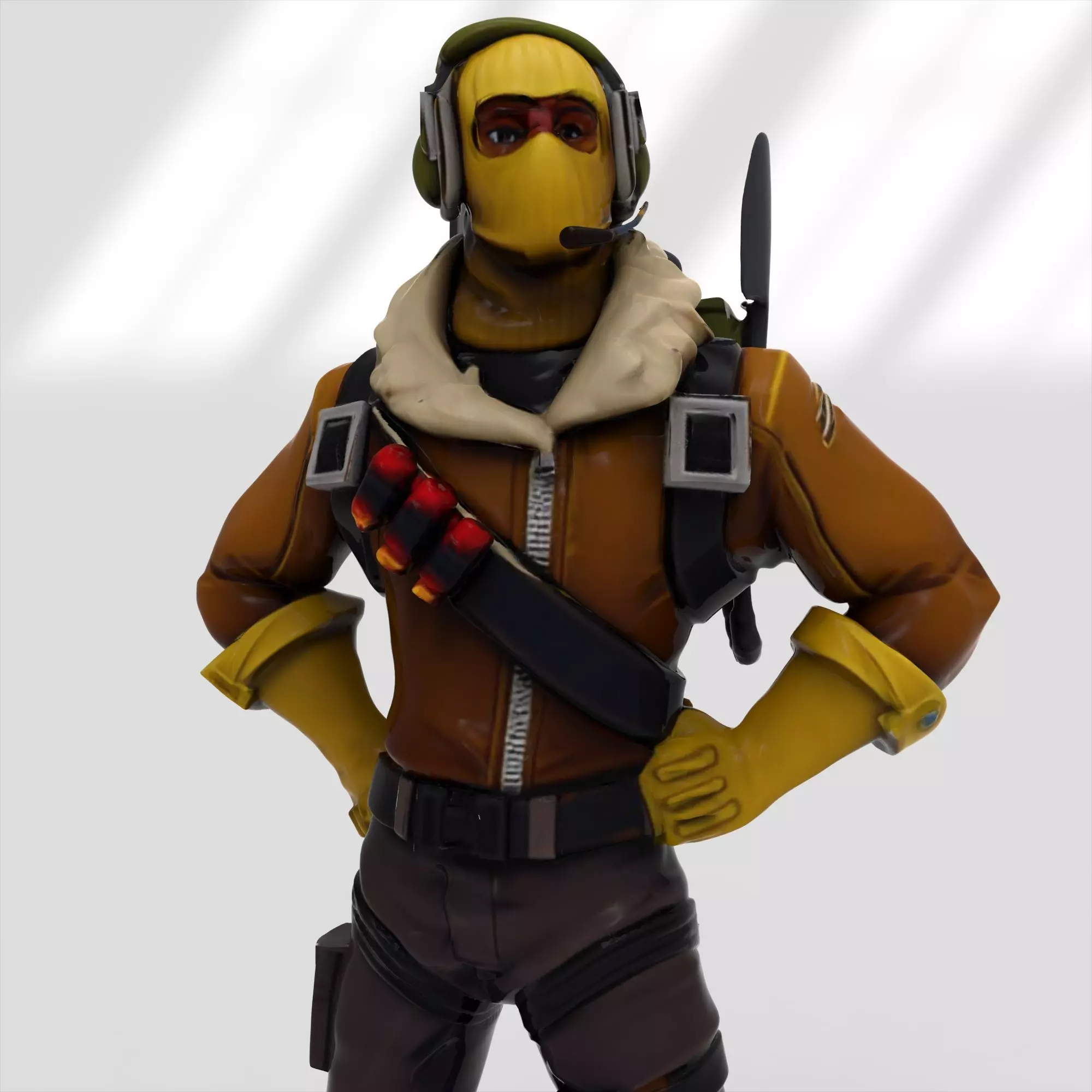 Raptor skin from Fortnite 3D model_2