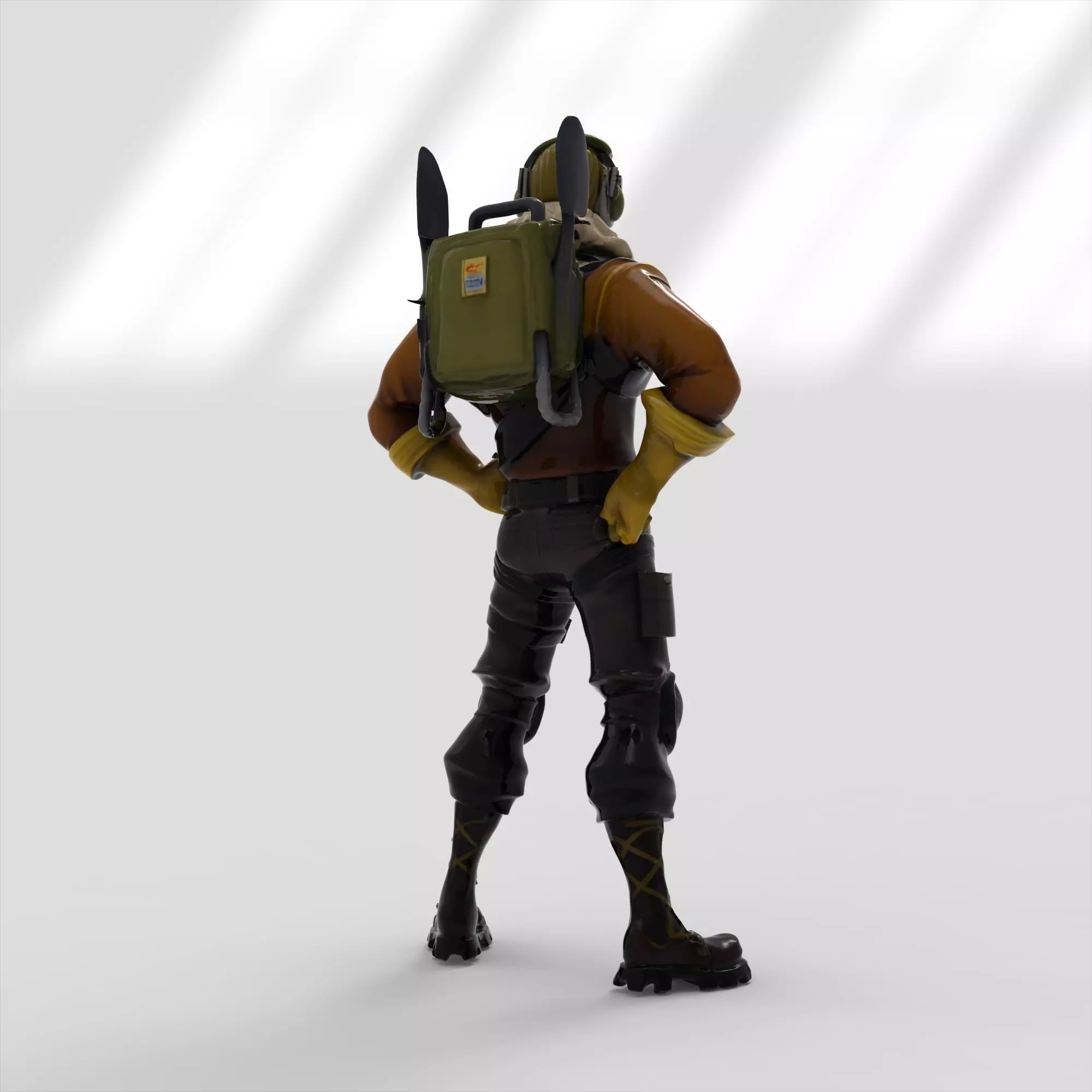 Raptor skin from Fortnite 3D model_6