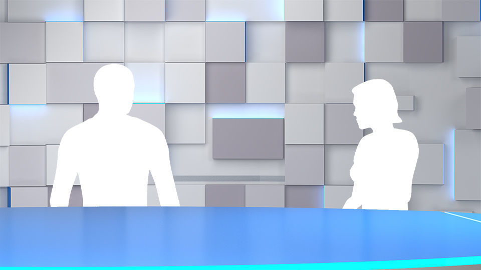 Virtual TV Studio 02 PBR Low-poly 3D model_4