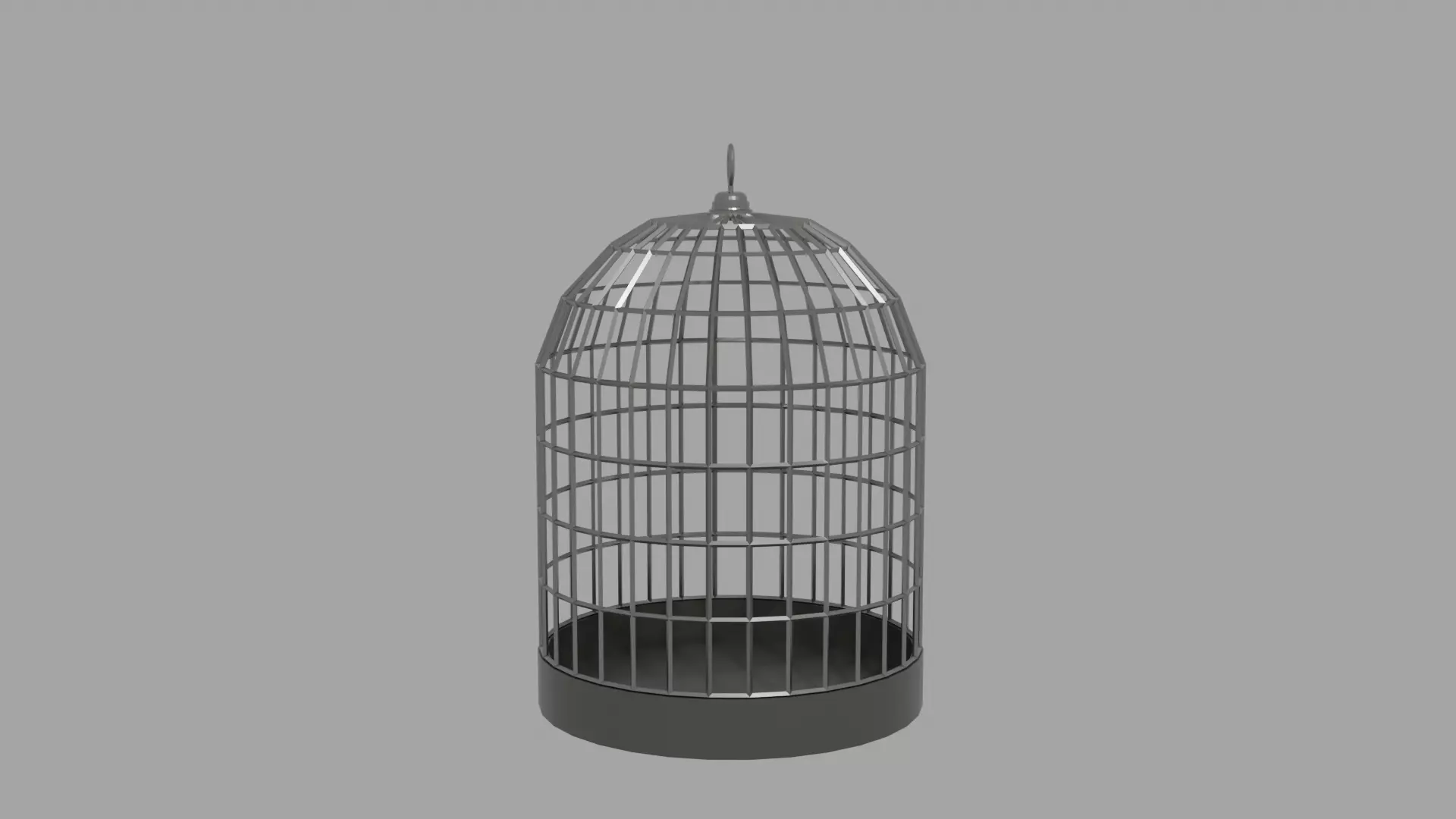 Bird Cage Low-poly 3D model_1