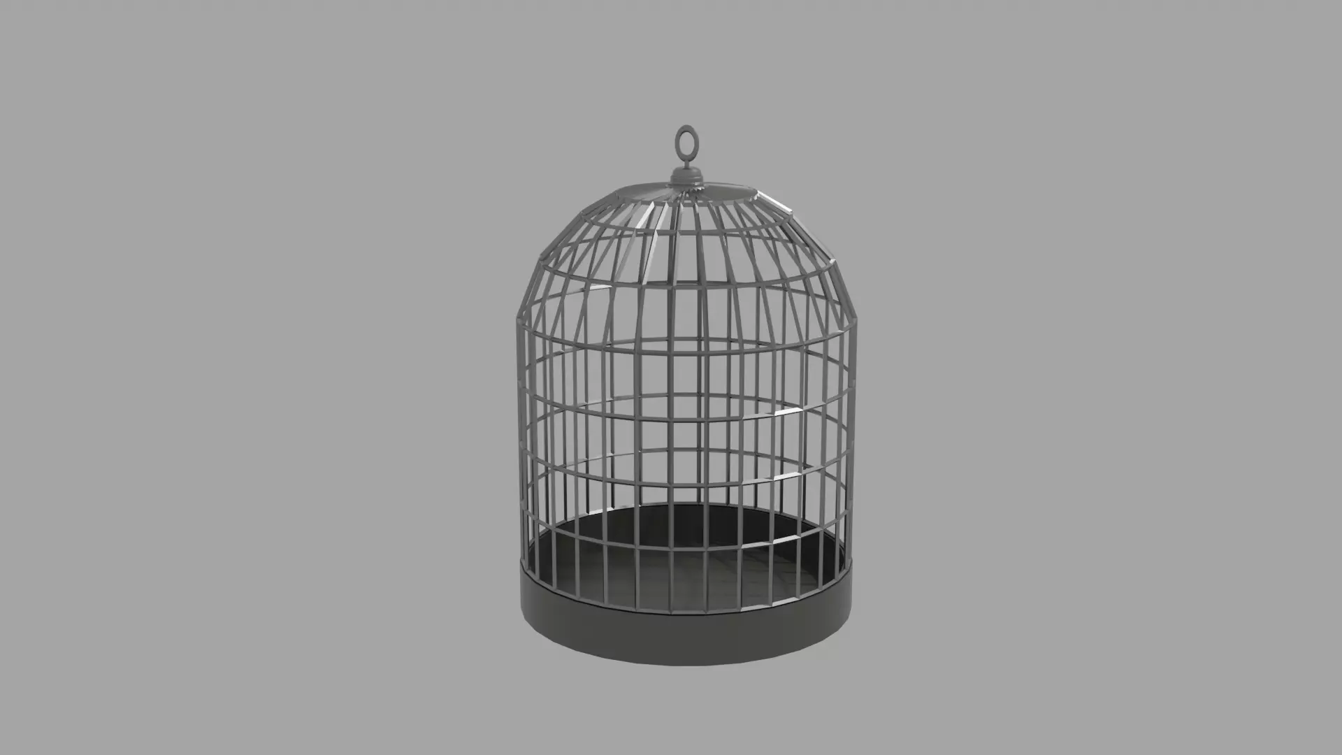 Bird Cage Low-poly 3D model_0