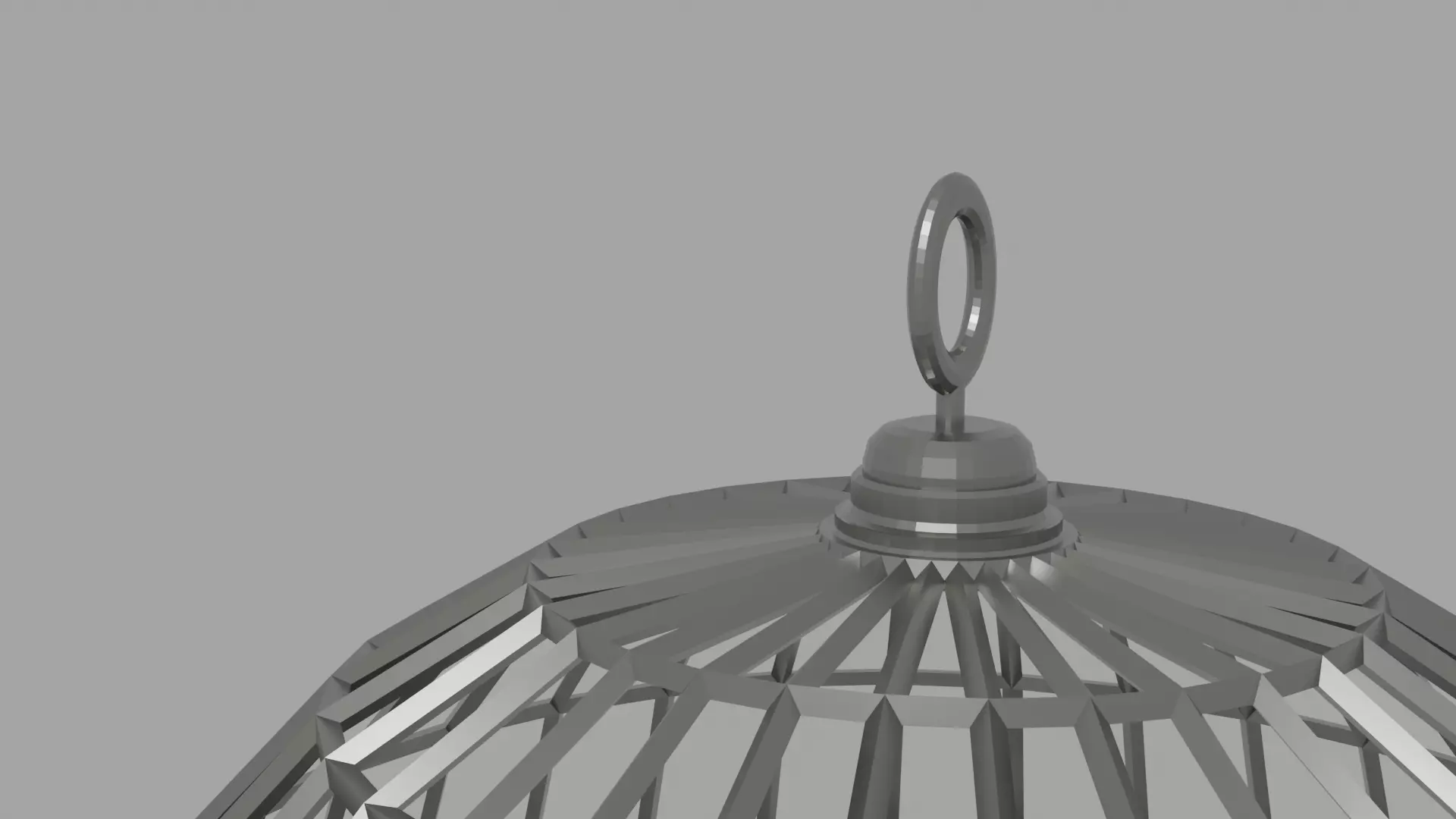 Bird Cage Low-poly 3D model_5