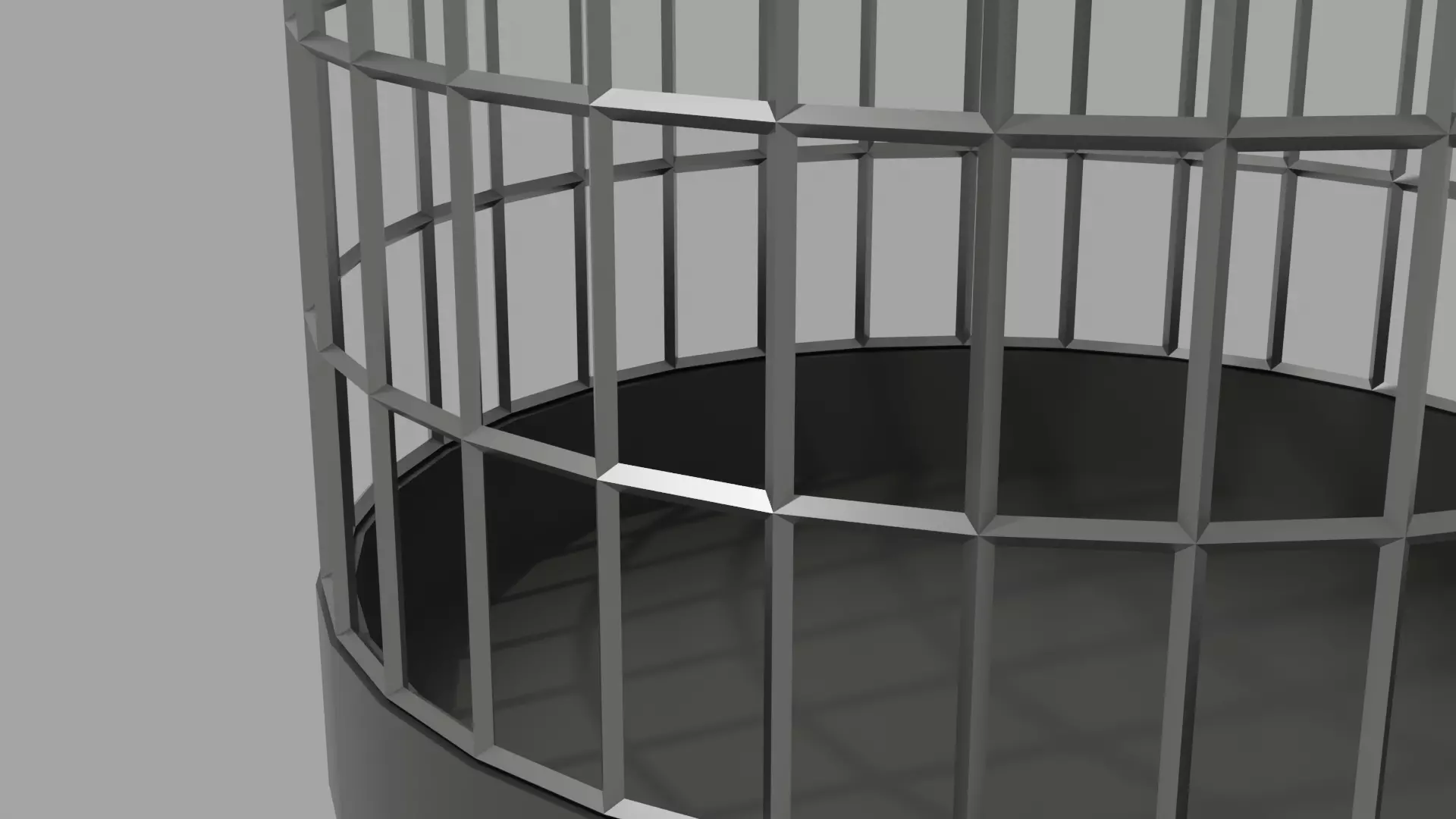 Bird Cage Low-poly 3D model_4