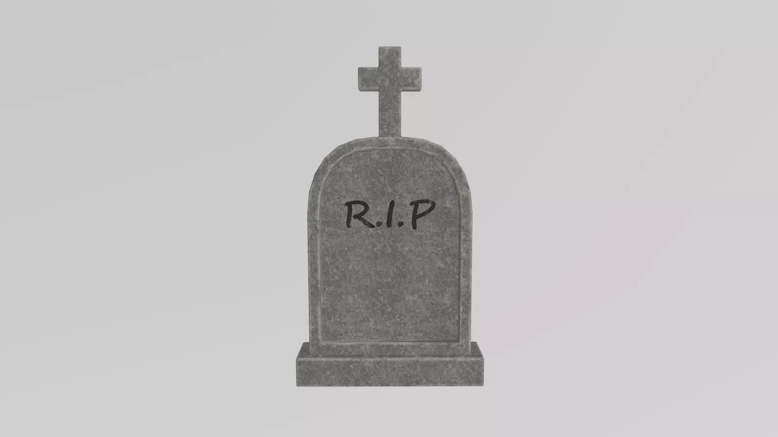 Stylized Low-Poly Gravestone Low-poly 3D model_3