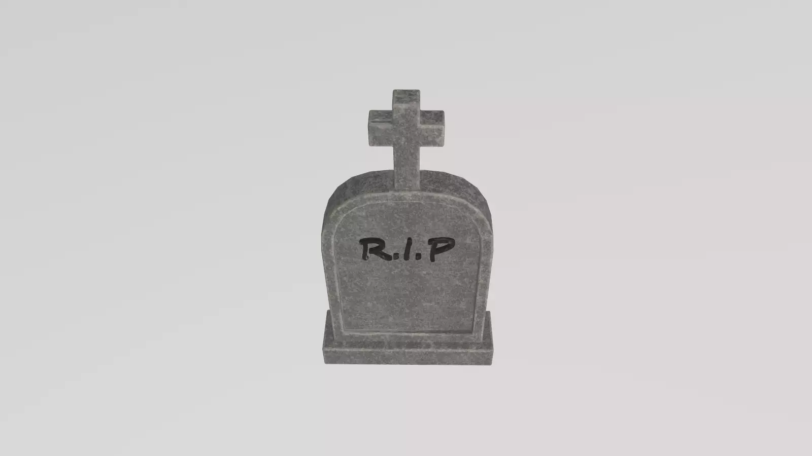 Stylized Low-Poly Gravestone Low-poly 3D model_9