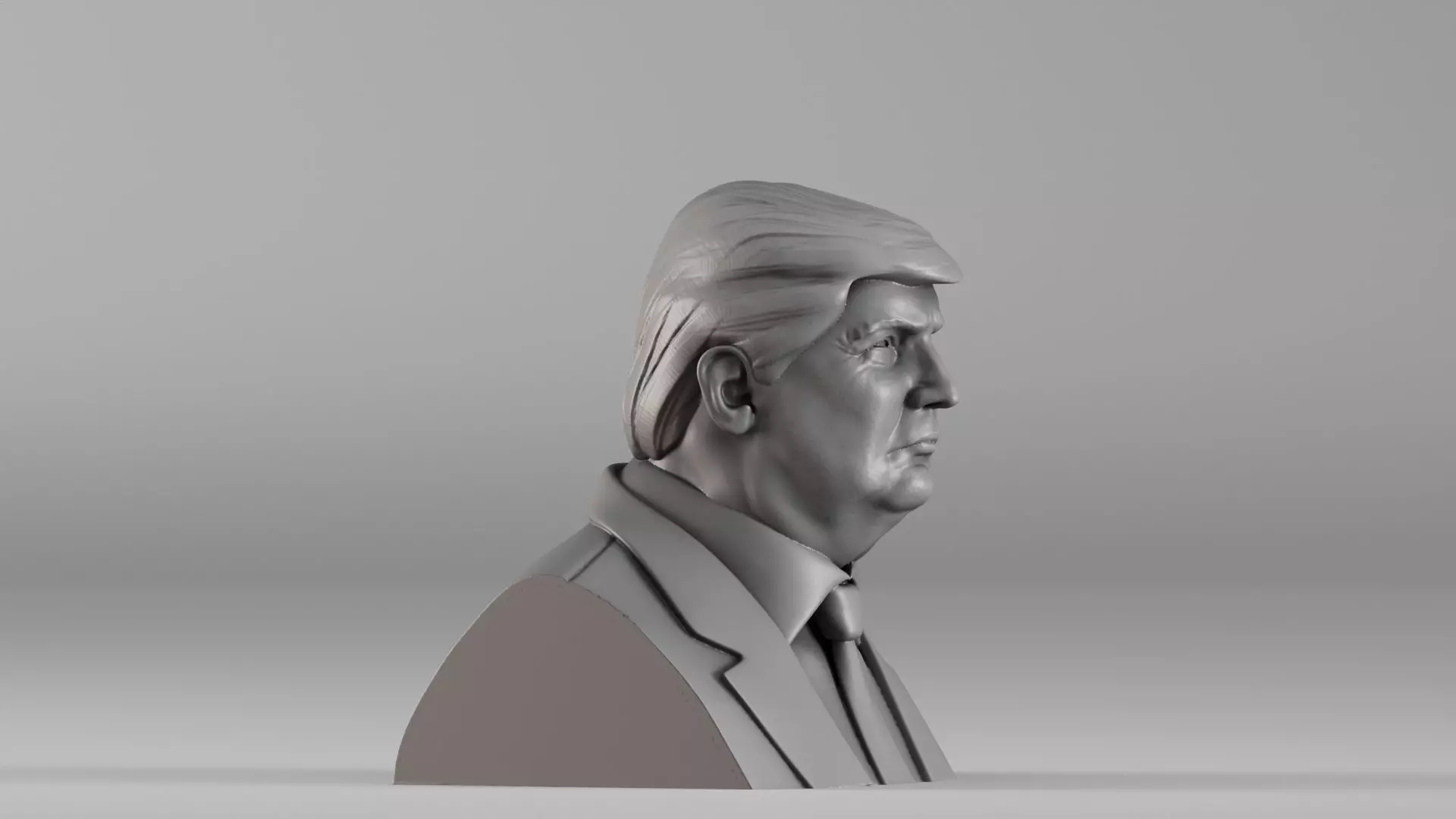 S00056 Realistic Male Bust in Suit 3D print model_3