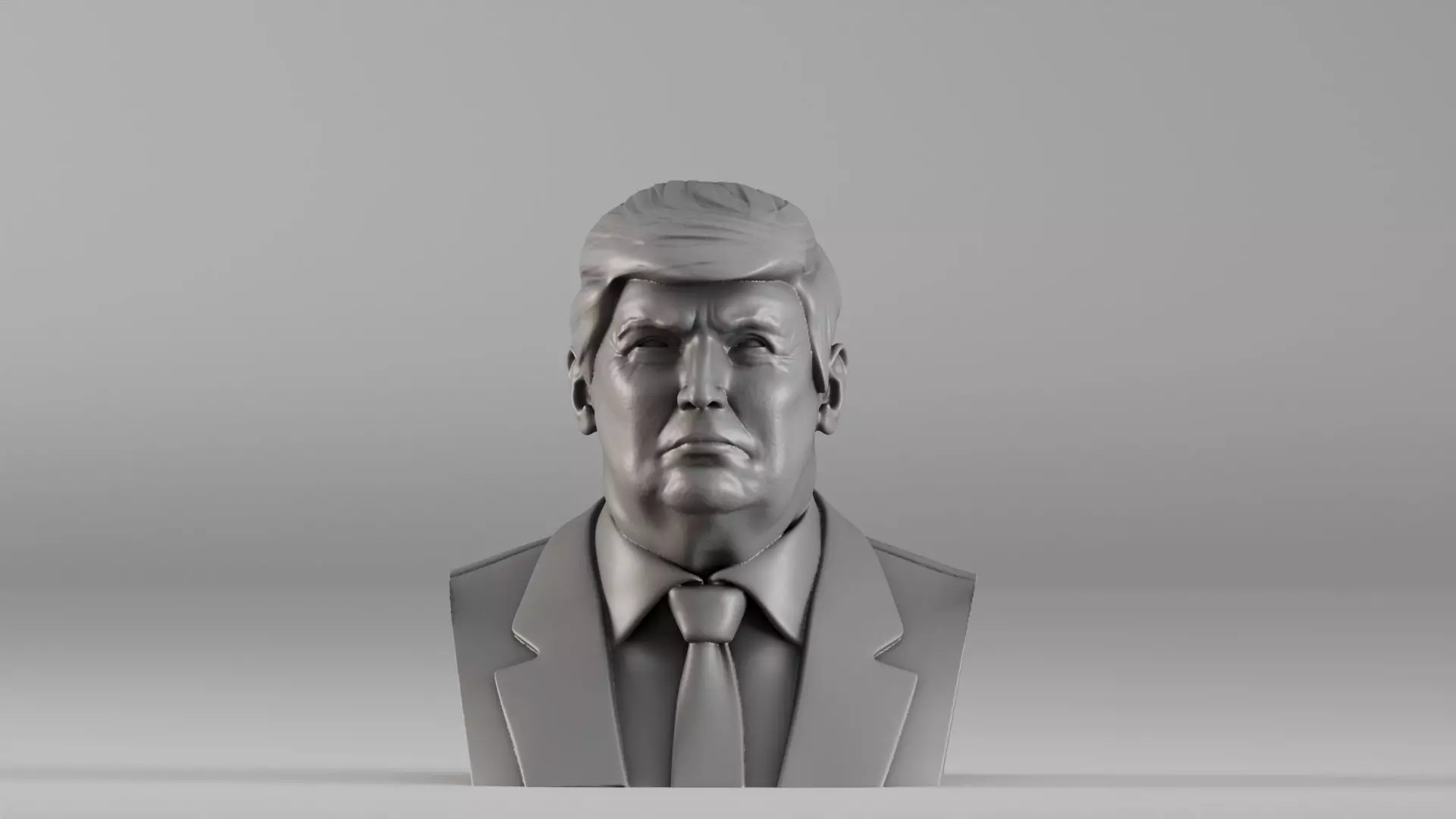 S00056 Realistic Male Bust in Suit 3D print model_8