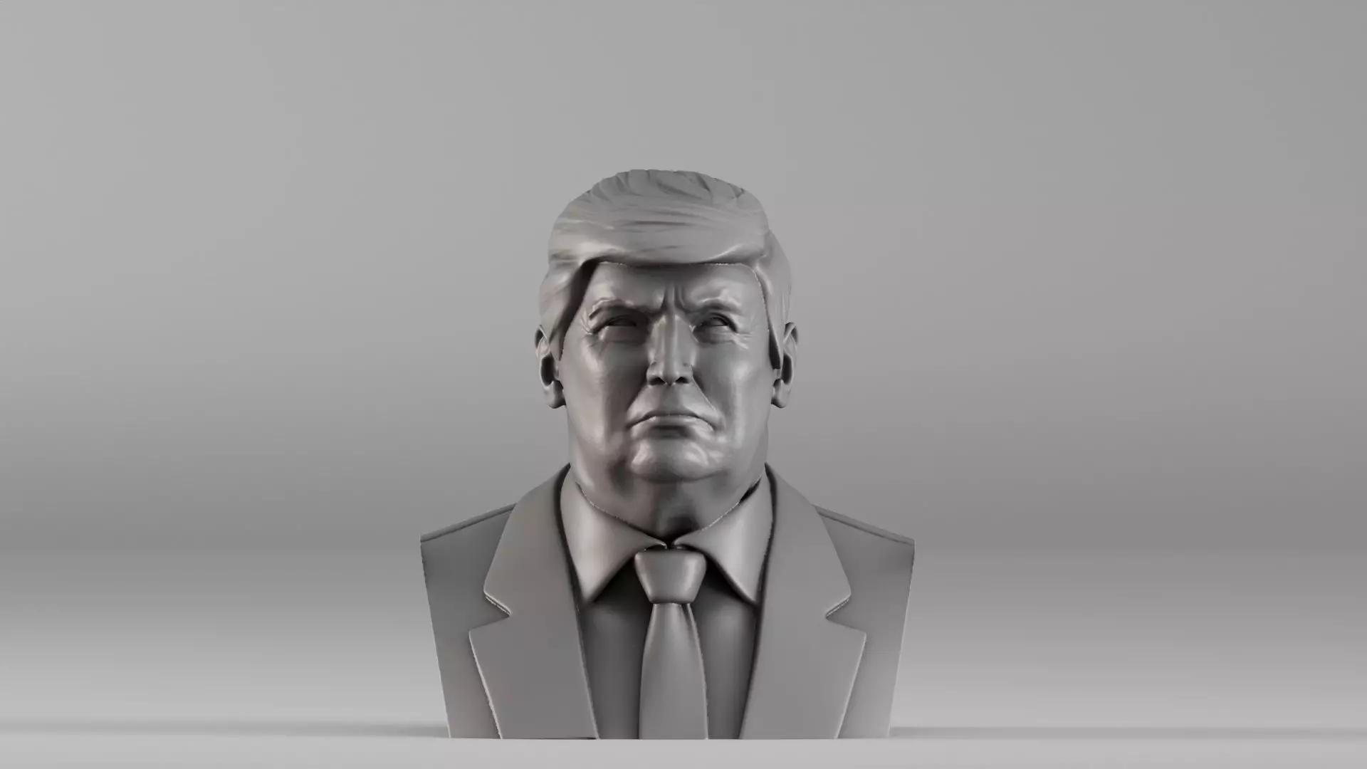 S00056 Realistic Male Bust in Suit 3D print model_0