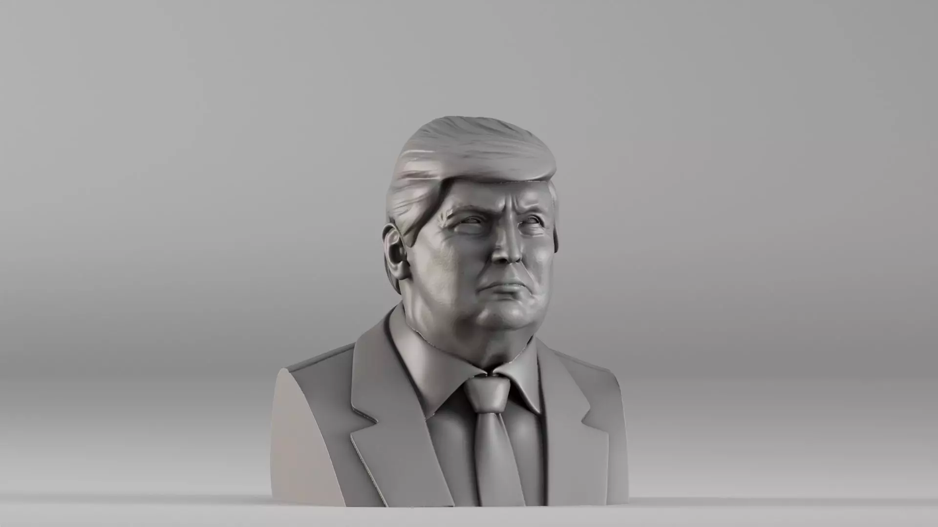 S00056 Realistic Male Bust in Suit 3D print model_2