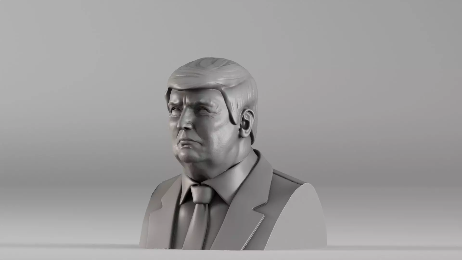 S00056 Realistic Male Bust in Suit 3D print model_7