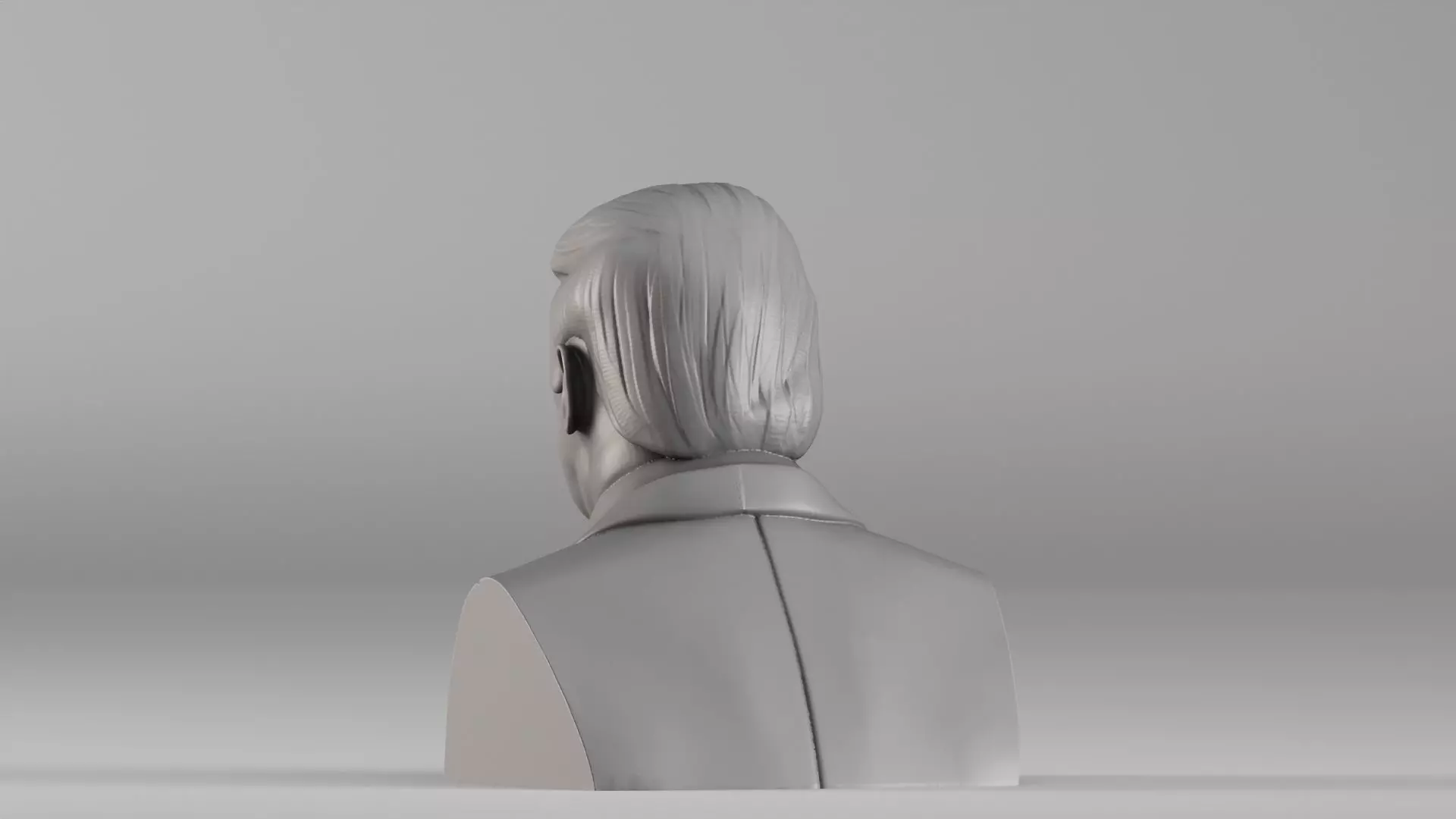 S00056 Realistic Male Bust in Suit 3D print model_5