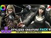 3 in 1 - Creature Pack 4 - Raven - Undead Draugr - Nun - 77 Low-poly 3D model_1