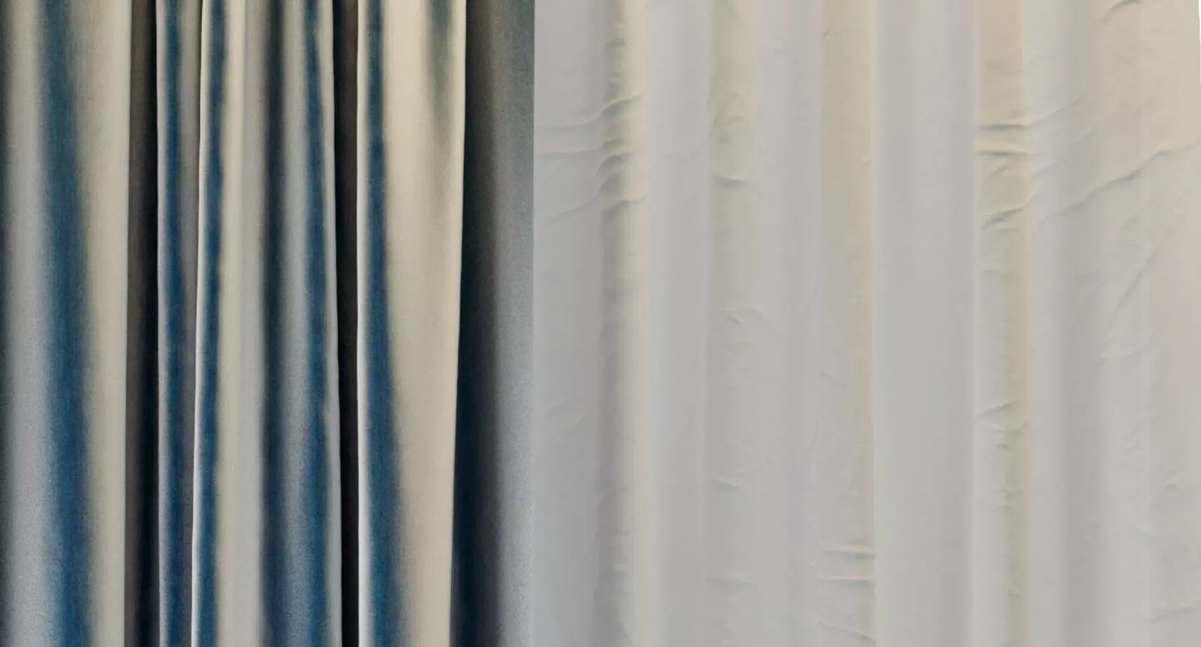 Set of soft bule silk curtains with wrinkles - collections 41 Low-poly 3D model_8