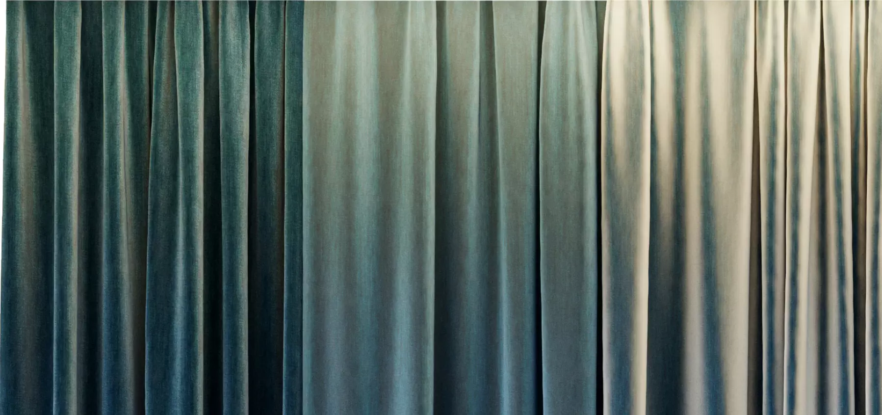 Set of soft bule silk curtains with wrinkles - collections 41 Low-poly 3D model_6