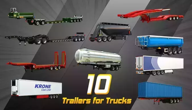 Big Collection of 3d Trailers for Trucks 